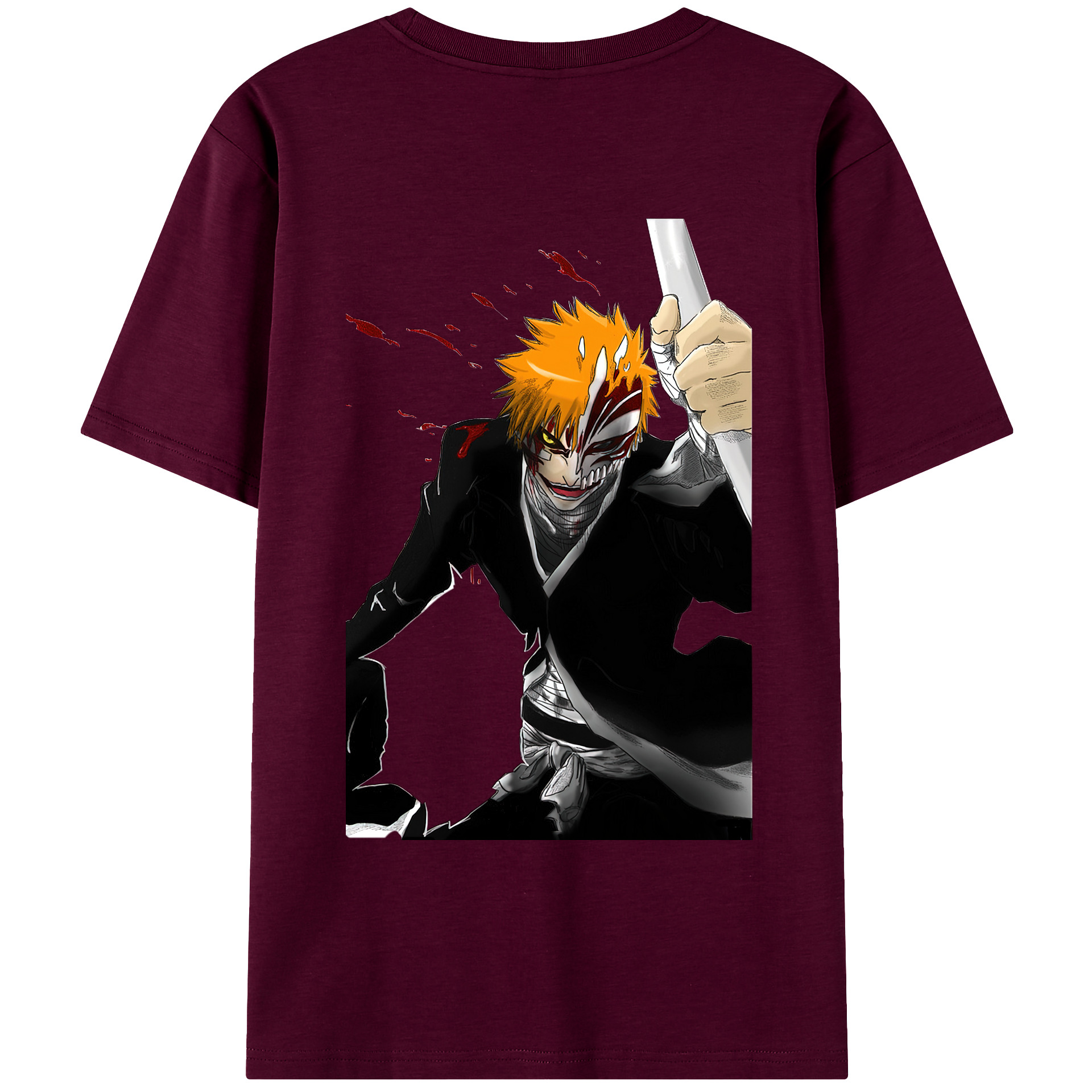 （画像用） ブリーチ 黒崎一護（くろさき いちご）BLEACH Kurosaki Ichigo レディース半袖Tシャツ(バックプリント)